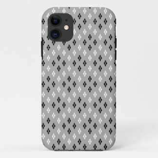 Funda Para iPhone 11 patrón geométrico gris en blanco y negro