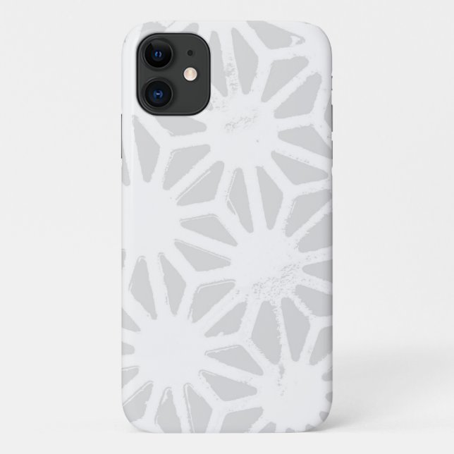 Funda De Case-Mate Para iPhone Patrón geométrico gris pálido (Reverso)