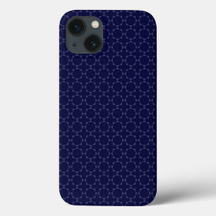 Funda Para iPhone 13 Patrón geométrico islámico azul oscuro