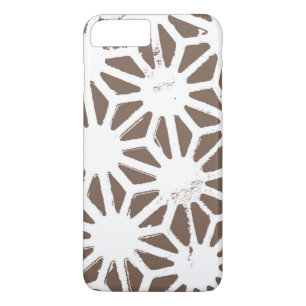 Funda Para iPhone 8 Plus/7 Plus Patrón geométrico marrón y blanco