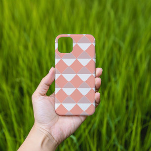 Funda Para iPhone 15 Patrón geométrico minimalista de melocotón