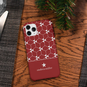 Funda Para iPhone 13 Pro Patrón geométrico moderno con estrella Monograma