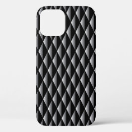 Funda Para iPhone 12 Patrón geométrico moderno de diamante negro