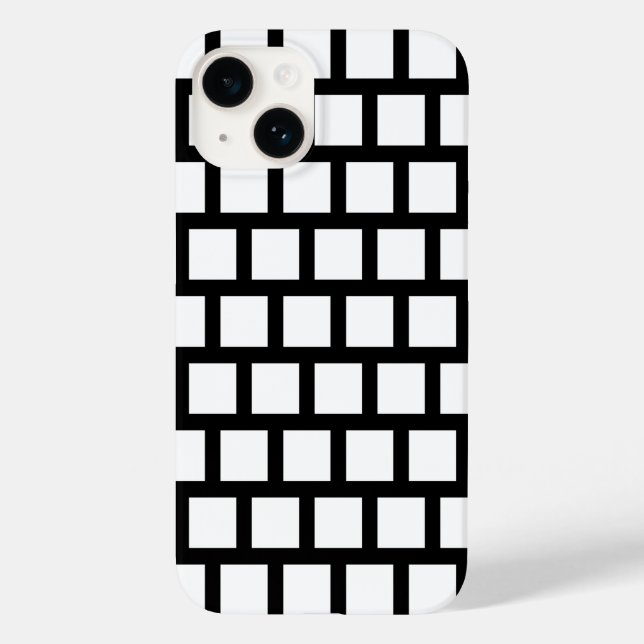 Funda De Case-Mate Para iPhone Patrón geométrico moderno Funda-mate negro y blanc (Reverso )