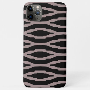 Funda Para iPhone 11 Pro Max Patrón geométrico moderno rosa y negro de Santa Fe