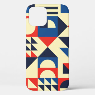 Funda Para iPhone 12 Patrón geométrico moderno sin soldadura de media