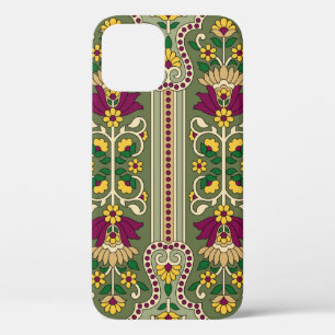 Funda Para iPhone 12 Patrón geométrico Mughal Paisley en el grupo de fo