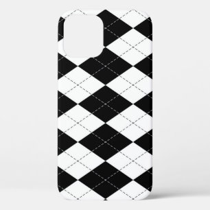 Funda Para iPhone 12 Patrón geométrico negro blanco