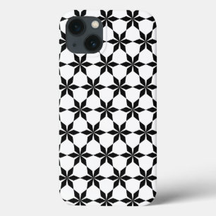Funda Para iPhone 13 Patrón geométrico negro y blanco