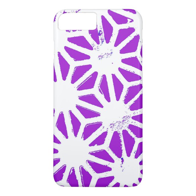 Funda De Case-Mate Para iPhone Patrón geométrico púrpura real (Reverso)
