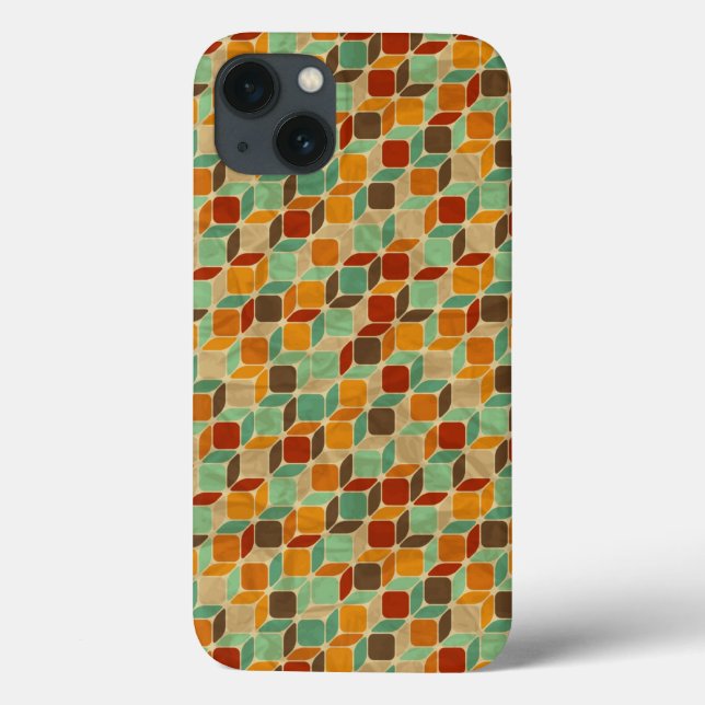 Funda De Case-Mate Para iPhone Patrón geométrico retro 4 (Reverso)