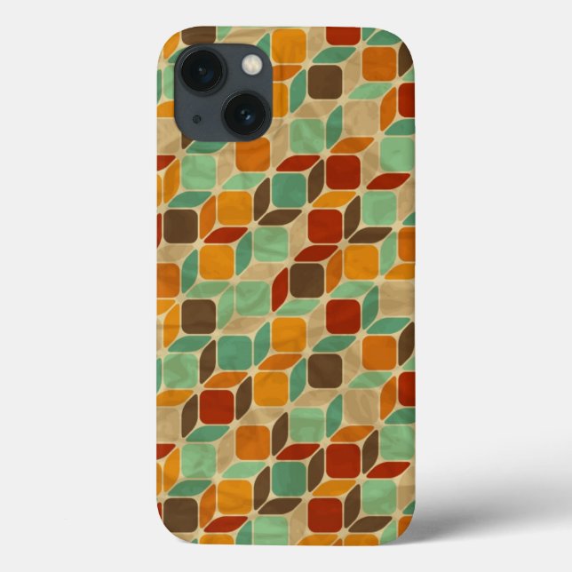 Funda De Case-Mate Para iPhone Patrón geométrico retro 4 (Reverso)