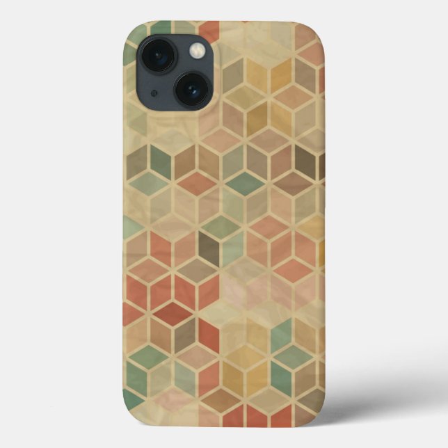 Funda De Case-Mate Para iPhone Patrón geométrico retro 5 (Reverso)