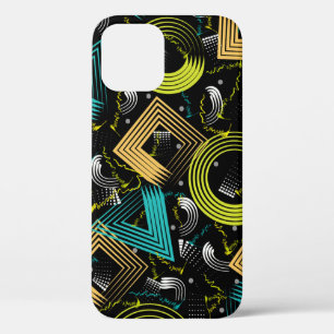 Funda Para iPhone 12 Patrón geométrico, retro,90s,abstracto,a