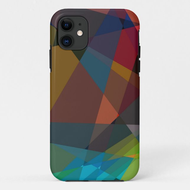 Funda De Case-Mate Para iPhone Patrón geométrico retro | Arte abstracto de mosaic (Reverso)