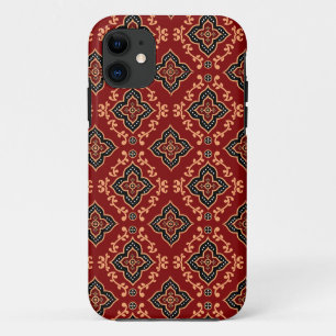 Funda Para iPhone 11 Patrón geométrico rojo / impresión india