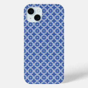 FUNDA PARA iPhone 15 MINI PATRÓN GEOMÉTRICO SIMPLE AZUL
