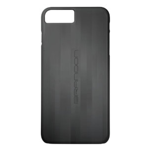 Funda Para iPhone 8 Plus/7 Plus Patrón geométrico simple elegante de madera negra