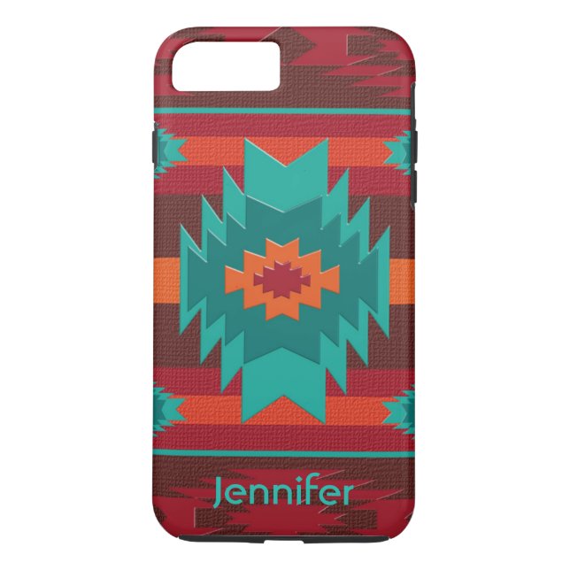 Funda De Case-Mate Para iPhone Patrón geométrico suroeste. (Reverso)