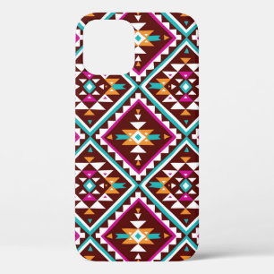 Funda Para iPhone 12 Patrón geométrico tribal de color sin fisuras