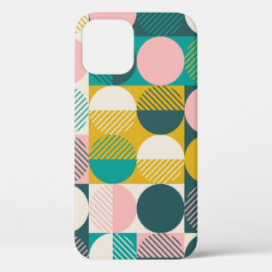 Funda Para iPhone 12 Patrón geométrico uniforme vintage moderno