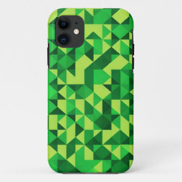Funda Para iPhone 11 Patrón geométrico verde en el Día de San Patricio