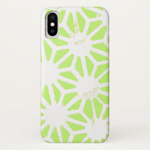 Funda Para iPhone X Patrón geométrico verde limón