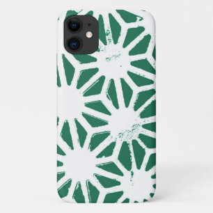 Funda Para iPhone 11 Patrón geométrico verde y blanco de salvia