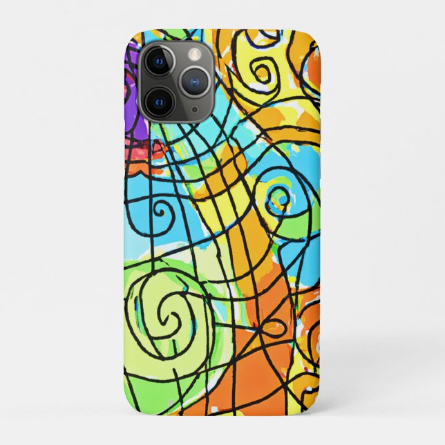 Funda De Case-Mate Para iPhone Patrón geométrico vibrante (Reverso)
