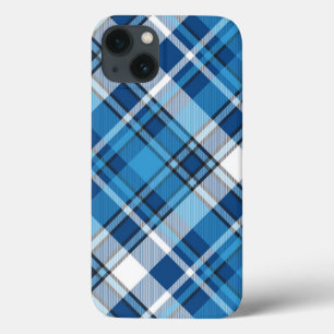 Funda Para iPhone 13 Patrón Geométrico Vintage Azul trendy