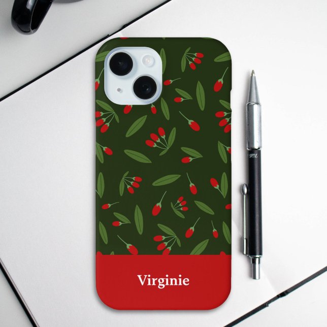 Funda De Case-Mate Para iPhone Patrón Goji (Goji Pattern Phone Case)