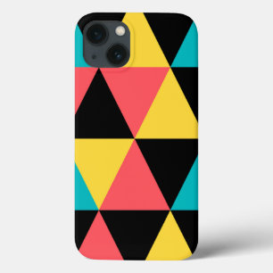 Funda Para iPhone 13 Patrón gráfico geométrico colorido, retro y alegre