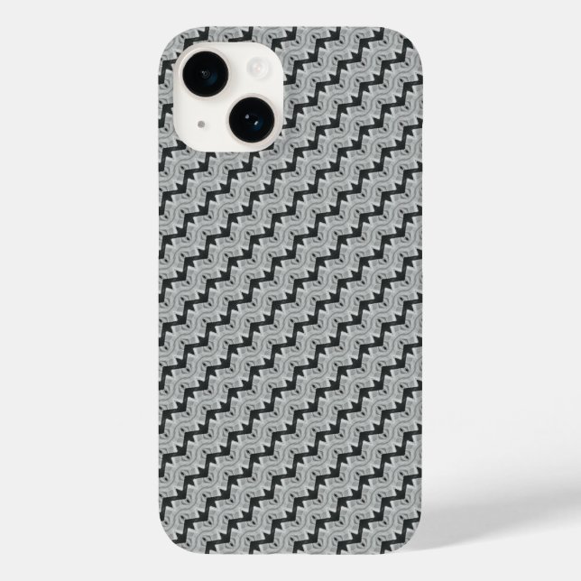 Funda De Case-Mate Para iPhone Patrón gris sin inconvenientes (Reverso )