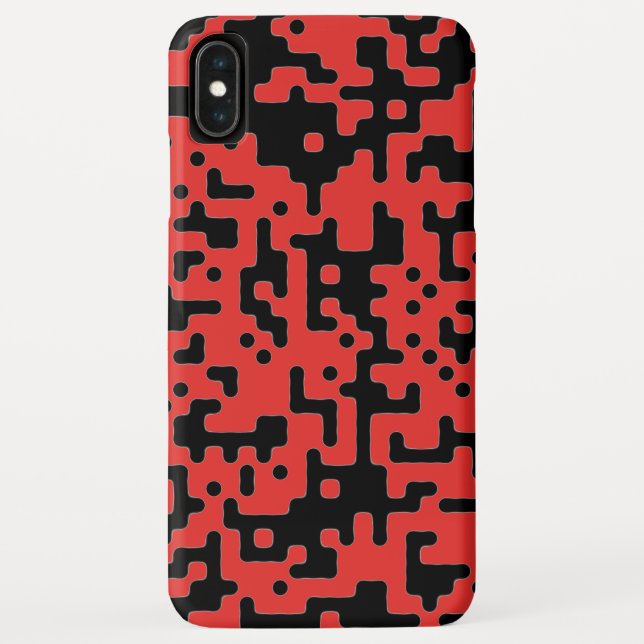 Funda De Case-Mate Para iPhone Patrón Guay de Moda roja y negra (Reverso)