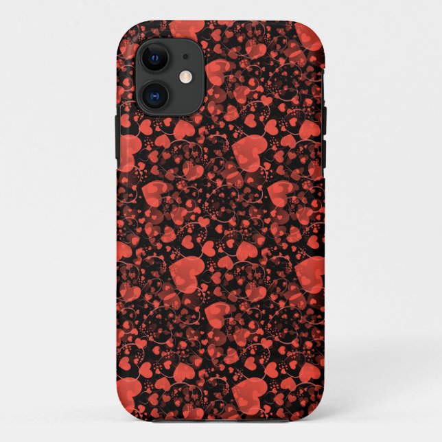 Funda De Case-Mate Para iPhone Patrón HEART - amor rojo (Reverso)