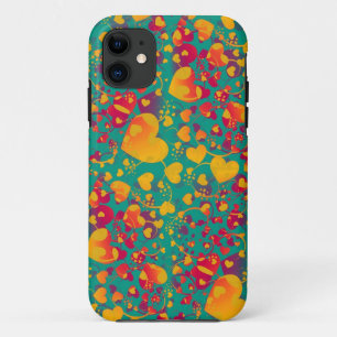 Funda Para iPhone 11 Patrón HEART - amor verde oceánico