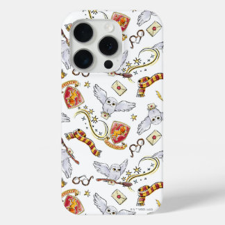 Funda Para iPhone 15 Pro Patrón Hedwig de color de agua GRYFFINDOR™