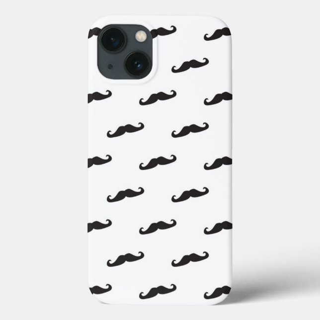 Funda De Case-Mate Para iPhone Patrón hipster de bigote 2 (Reverso)