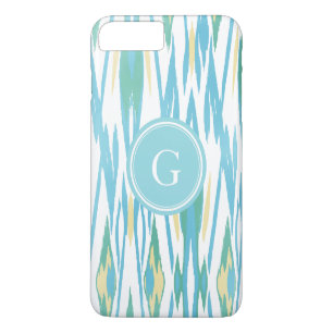 Funda Para iPhone 8 Plus/7 Plus Patrón ikat de acuarela turquesa pastel chic