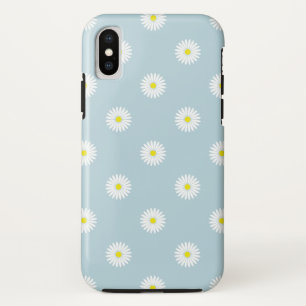 Funda Para iPhone X Patrón ilustrativo de mareas en azul pálido