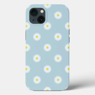 Funda Para iPhone 13 Patrón ilustrativo de mareas en azul pálido