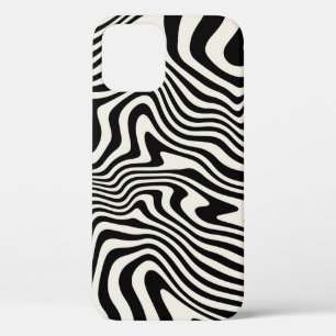 Funda Para iPhone 12 patrón impecable. Textura abstracta a rayas con b