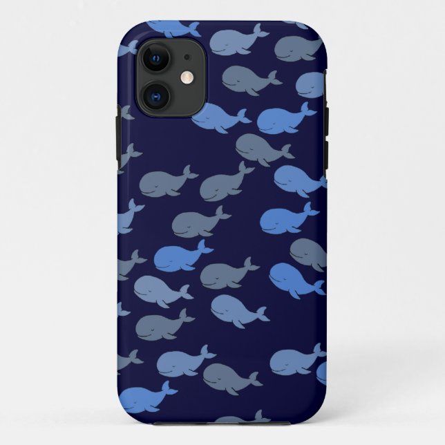 Funda De Case-Mate Para iPhone patrón impresionante de las ballenas (Reverso)