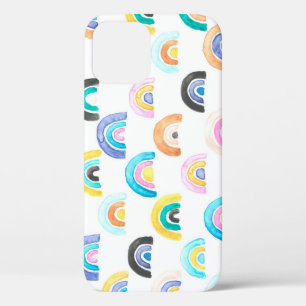 Funda Para iPhone 12 Patrón Infantil Arcoiris, Watercolor Kids.