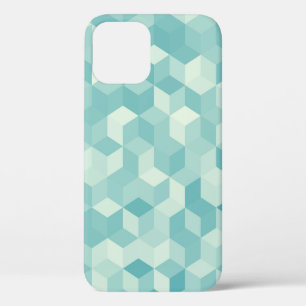 Funda Para iPhone 12 Patrón ininterrumpido de azul claro exagerado