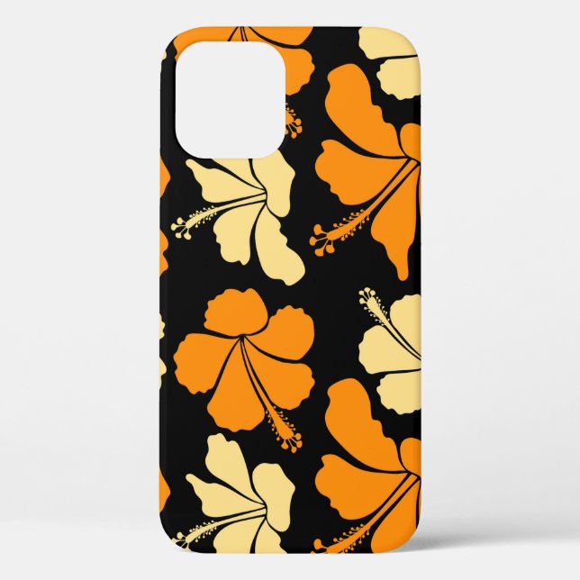 Funda De Case-Mate Para iPhone Patrón ininterrumpido de flores naturales tropical (Reverso )