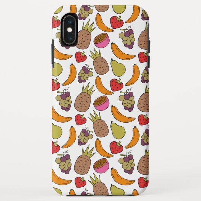 Funda De Case-Mate Para iPhone Patrón ininterrumpido de frutas | Patrón de superf (Reverso)