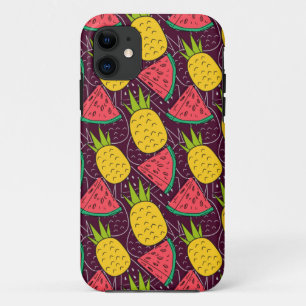 Funda Para iPhone 11 Patrón ininterrumpido de frutas   Patrón de superf