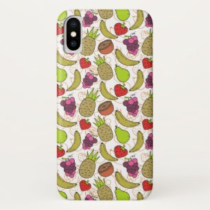 Funda Para iPhone X Patrón ininterrumpido de frutas   Patrón de superf