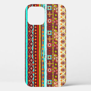 Funda Para iPhone 12 Patrón ininterrumpido del boho étnico. Impresión d